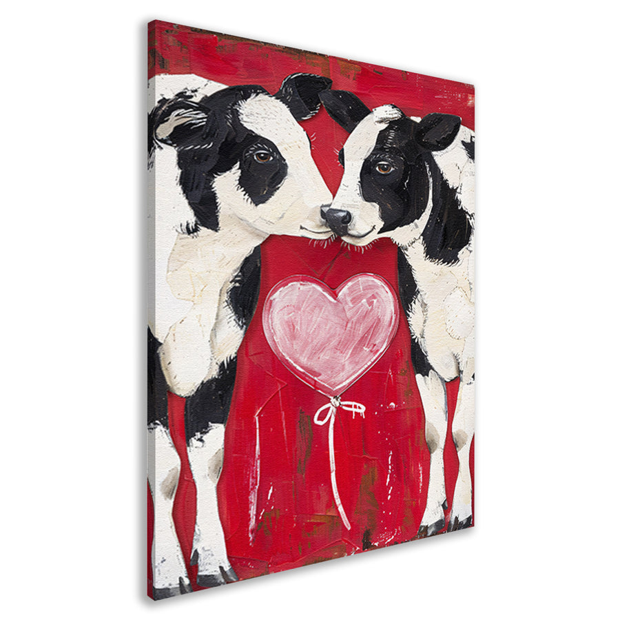 Twee Koeien en een Hartvormige Ballon canvas