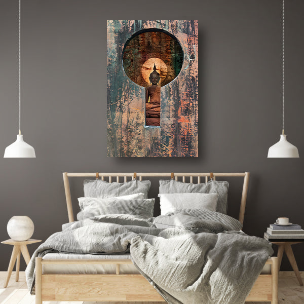 Verlichte Boeddha in Verborgen Opening acrylglas