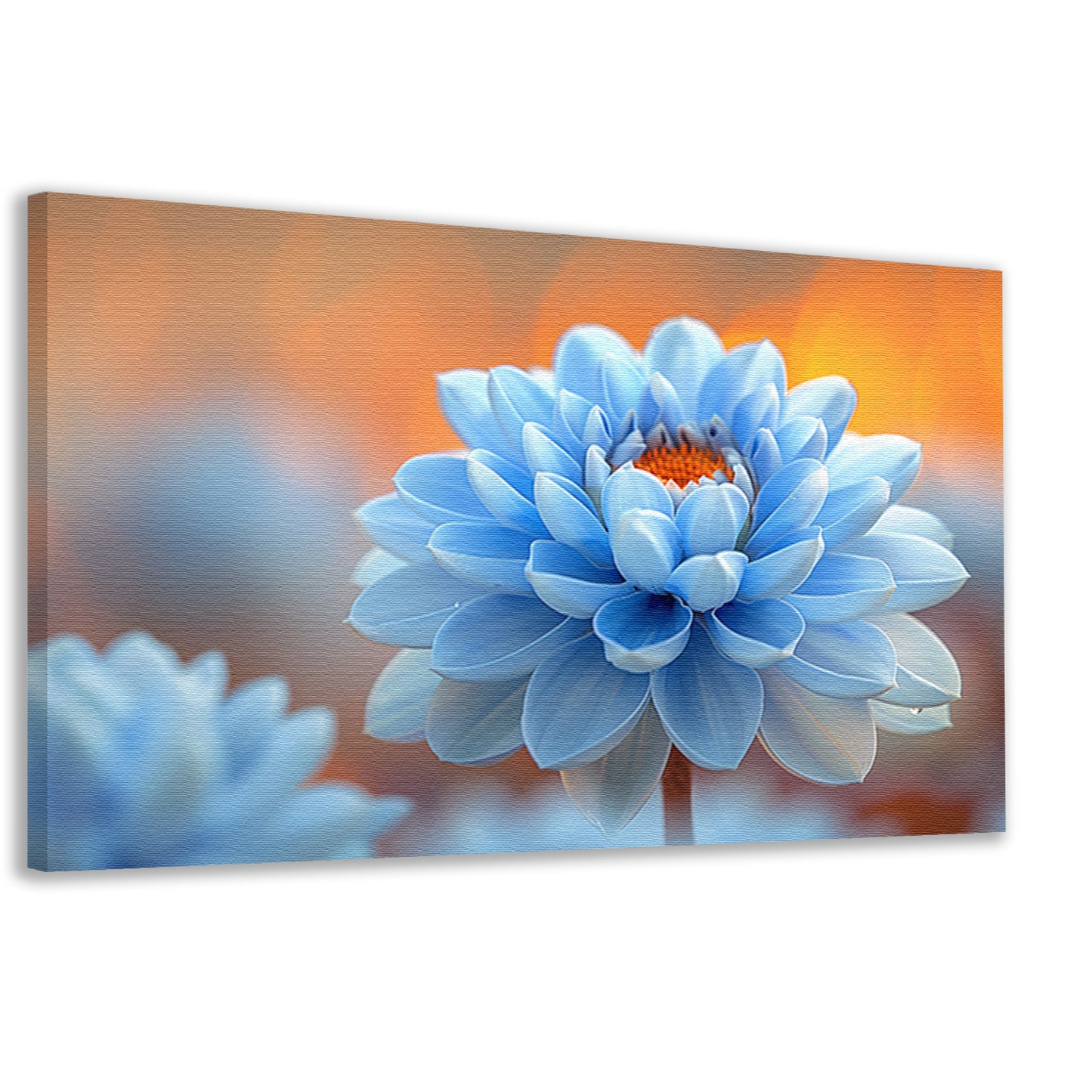 Impressionistische blauwe bloem canvas