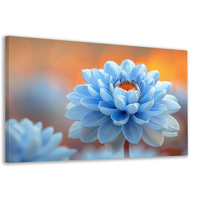Impressionistische blauwe bloem canvas