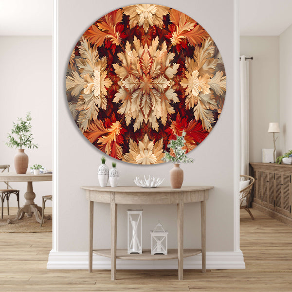 Kaleidoscopische Bloemenpracht forex muurcirkel