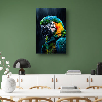 Papegaai in kleurrijke vorm canvas