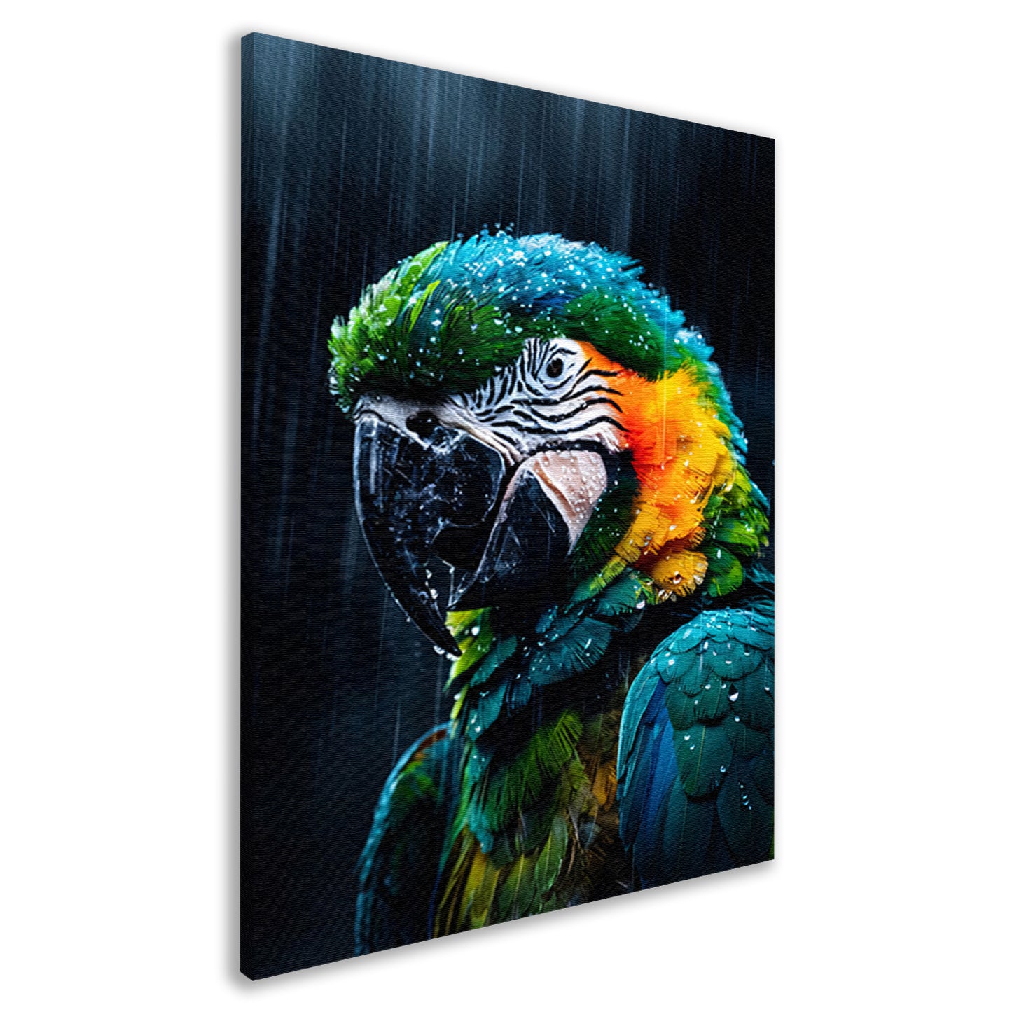 Papegaai in kleurrijke vorm canvas