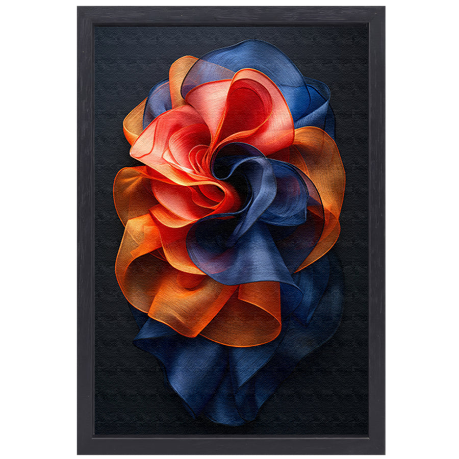 Abstract Bloem in Levendige Kleuren canvas met baklijst