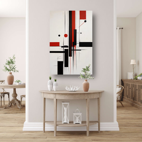 Contrastrijke abstracte compositie in primaire kleuren poster