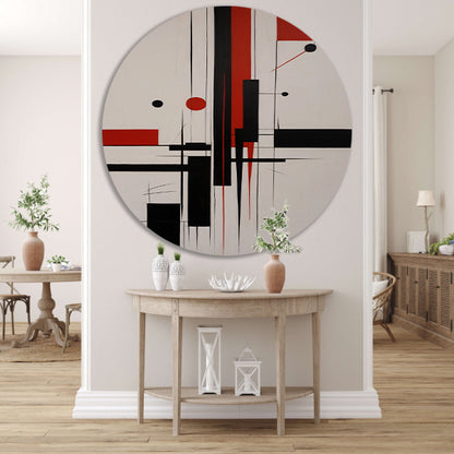 Contrastrijke abstracte compositie in primaire kleuren forex muurcirkel