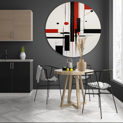 Contrastrijke abstracte compositie in primaire kleuren forex muurcirkel