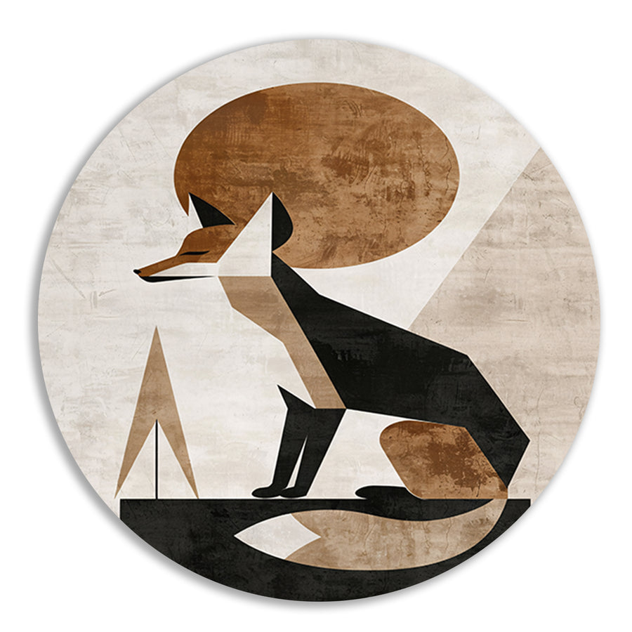 Minimalistische Vos in Geometrische Harmonie forex muurcirkel