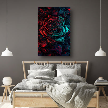 Digitale kunst van een roos acrylglas