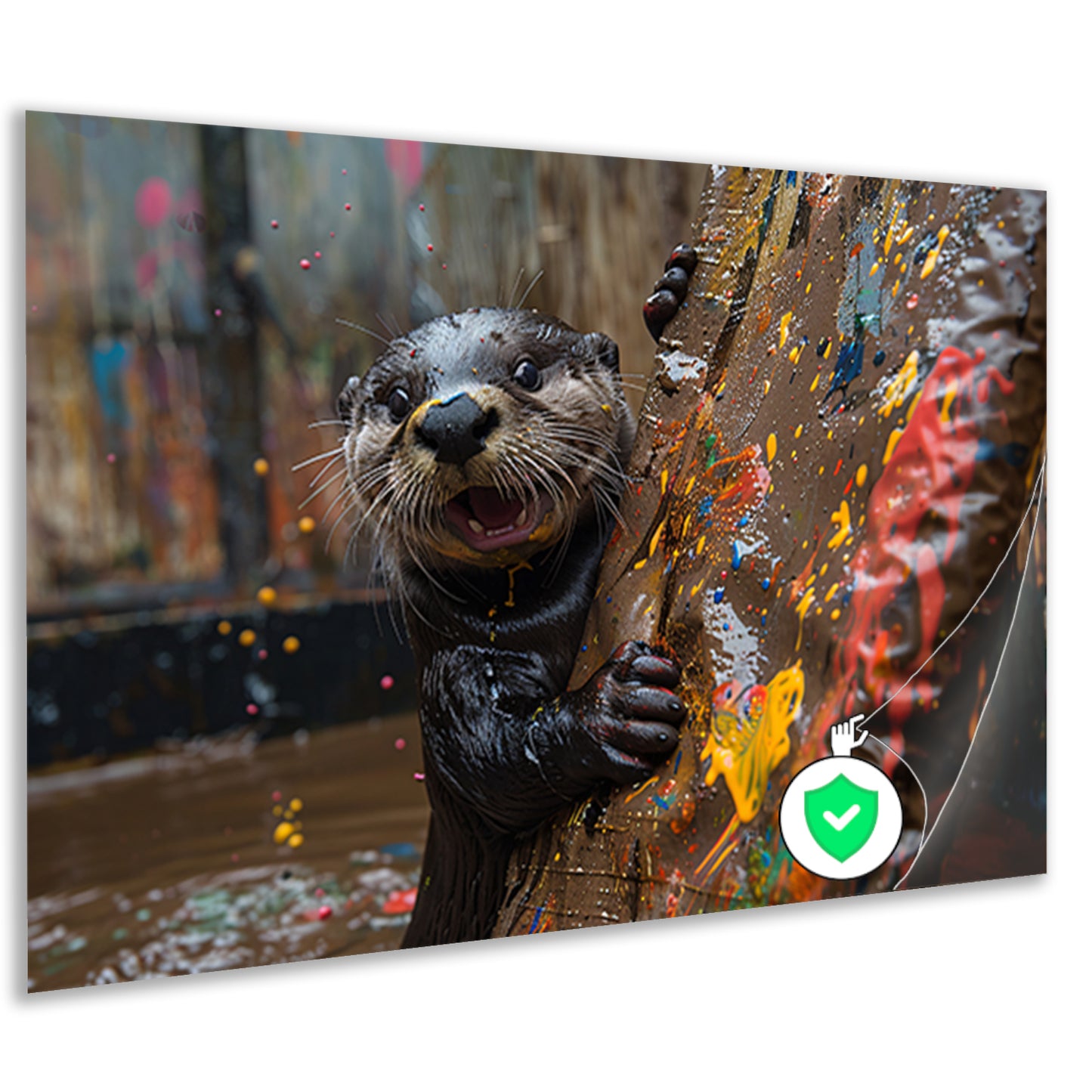 Otter met Verf poster