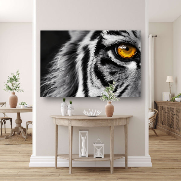 Intense blik van een tijgeroog poster