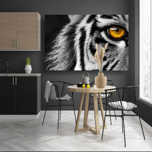 Intense blik van een tijgeroog poster