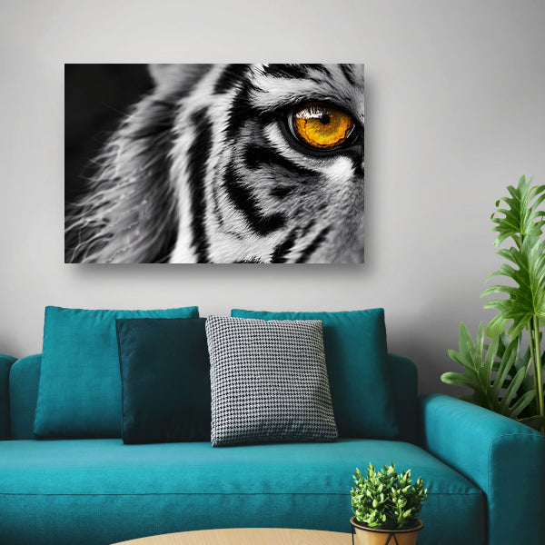 Intense blik van een tijgeroog poster