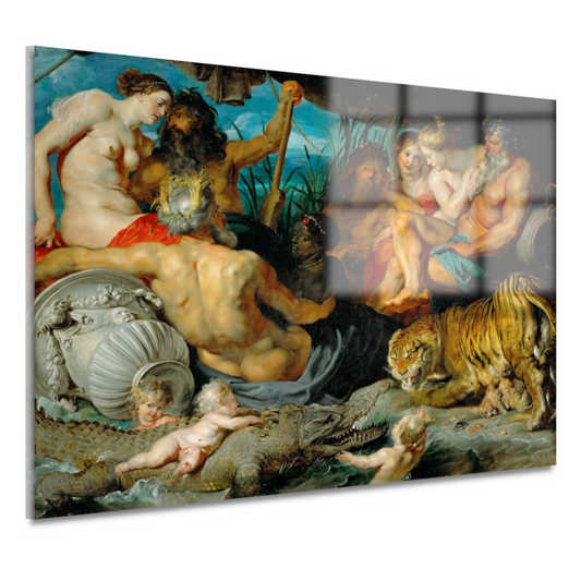 De vier continenten - Peter Paul Rubens acrylglas