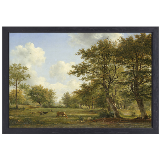 Landschap nabij Hilversum - Georgius Jacobus Johannes van Os canvas met baklijst