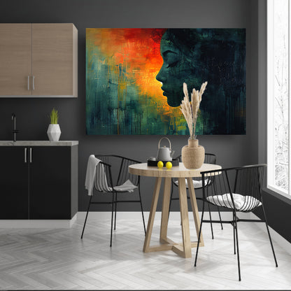 Tranen in de Schaduw van Kleur canvas