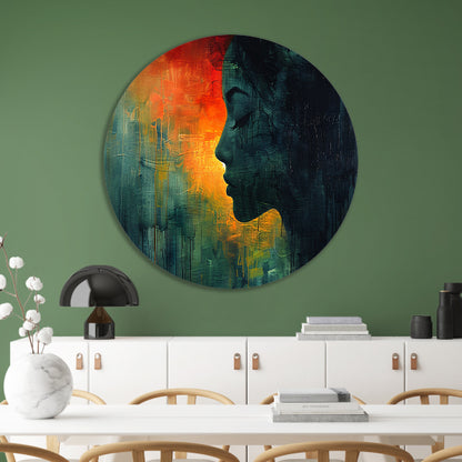 Tranen in de Schaduw van Kleur aluminium muurcirkel