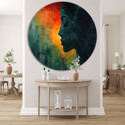 Tranen in de Schaduw van Kleur aluminium muurcirkel