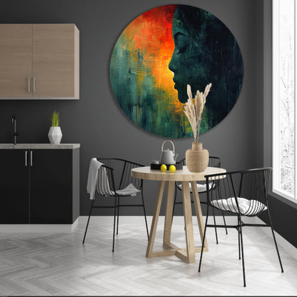 Tranen in de Schaduw van Kleur aluminium muurcirkel