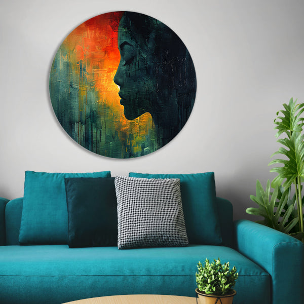 Tranen in de Schaduw van Kleur aluminium muurcirkel