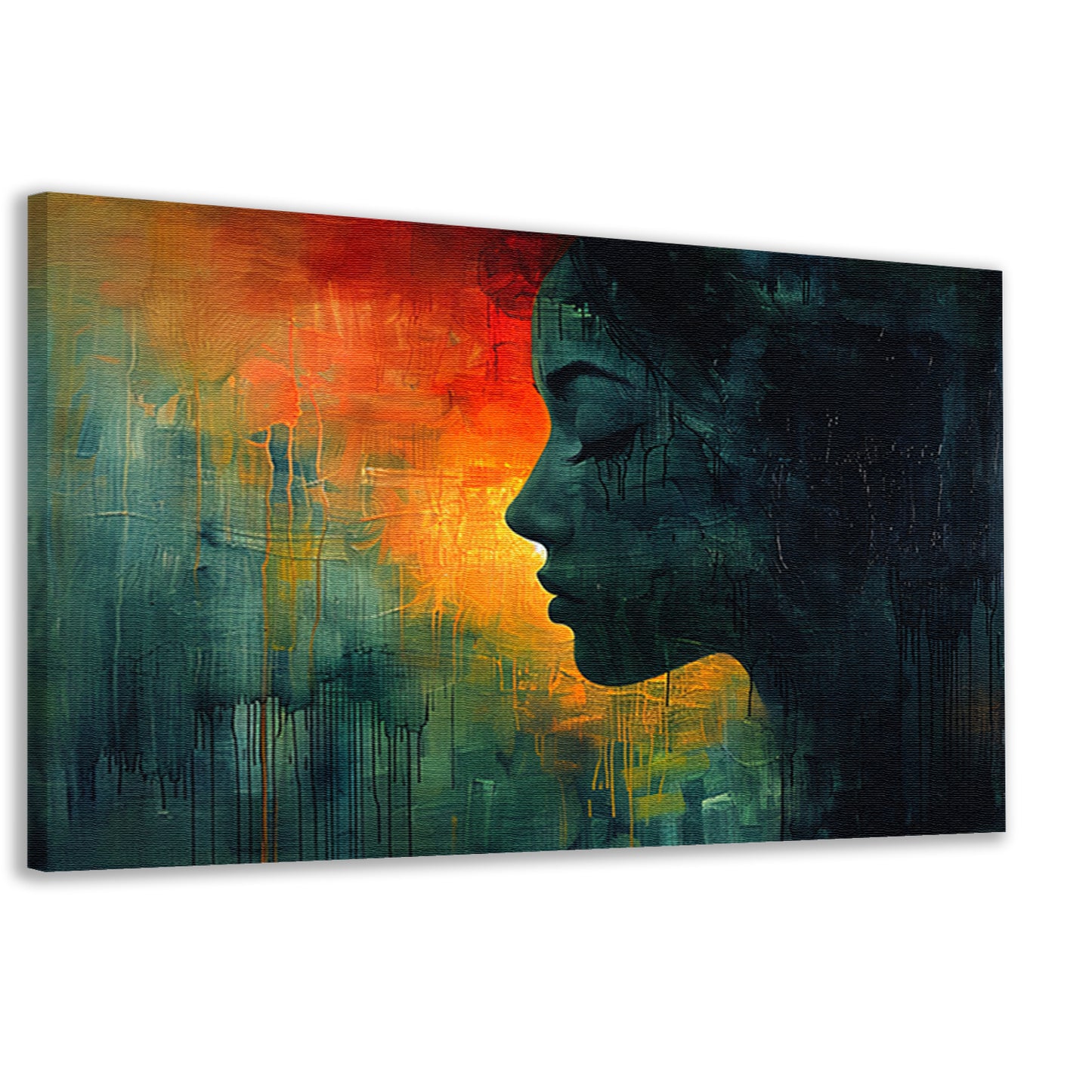 Tranen in de Schaduw van Kleur canvas