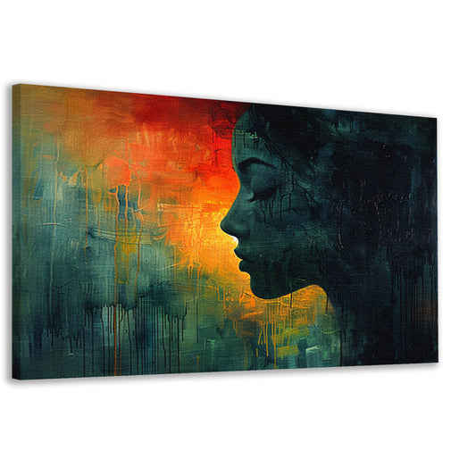Tranen in de Schaduw van Kleur canvas