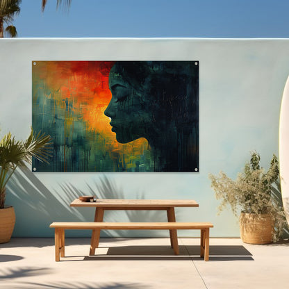 Tranen in de Schaduw van Kleur tuinposter