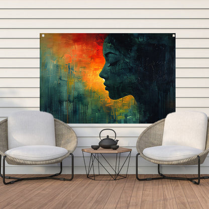 Tranen in de Schaduw van Kleur tuinposter