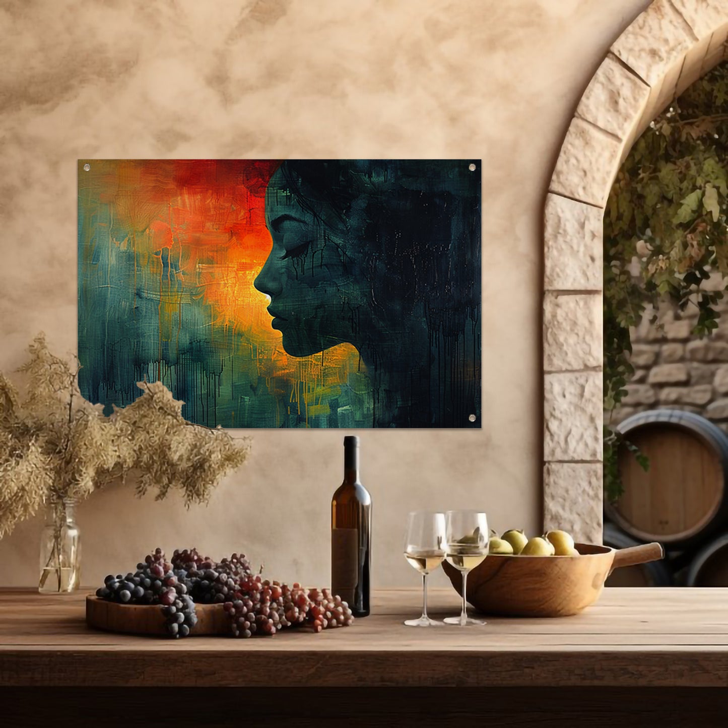 Tranen in de Schaduw van Kleur tuinposter