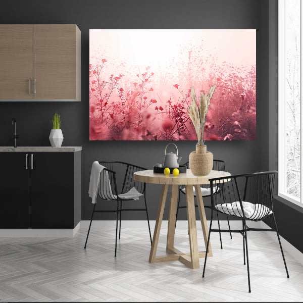 Minimalistisch bloemenveld in zachte tinten acrylglas