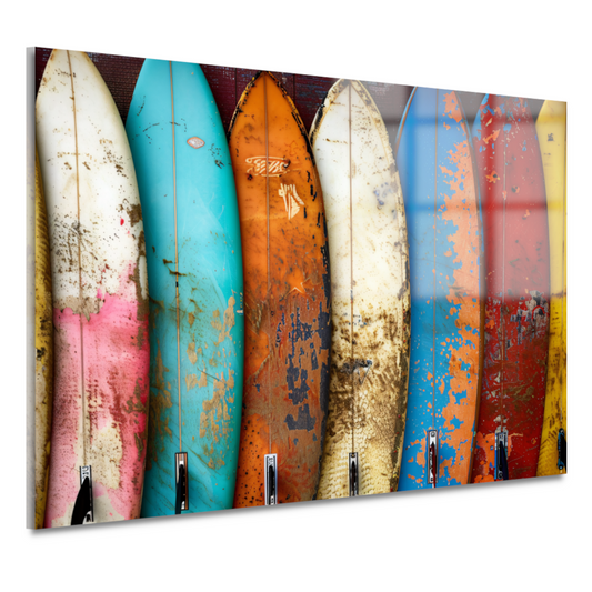 Minimalistische Surfplanken acrylglas