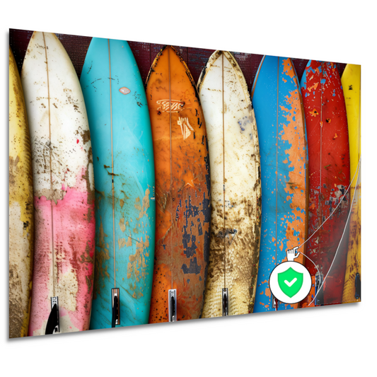 Minimalistische Surfplanken poster