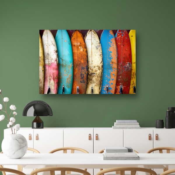 Minimalistische Surfplanken canvas