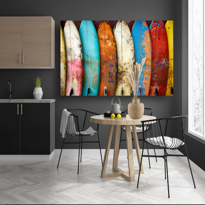 Minimalistische Surfplanken canvas