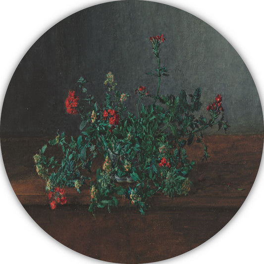 Stilleven met wilde bloemen - Léon Bonvin aluminium muurcirkel