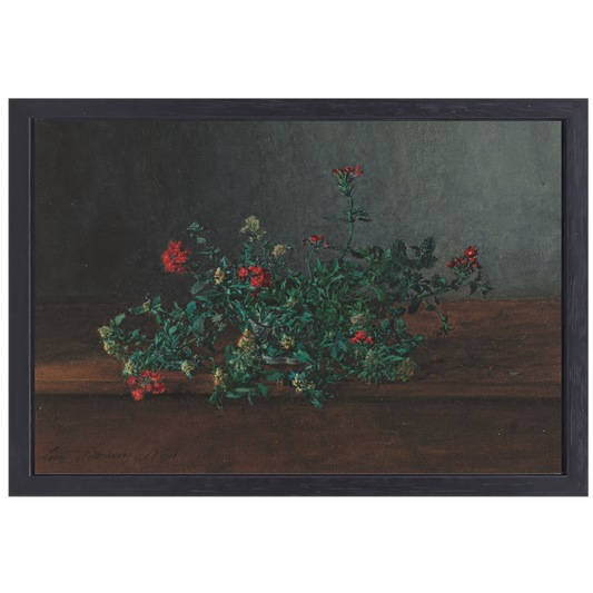 Stilleven met wilde bloemen - Léon Bonvin canvas met baklijst