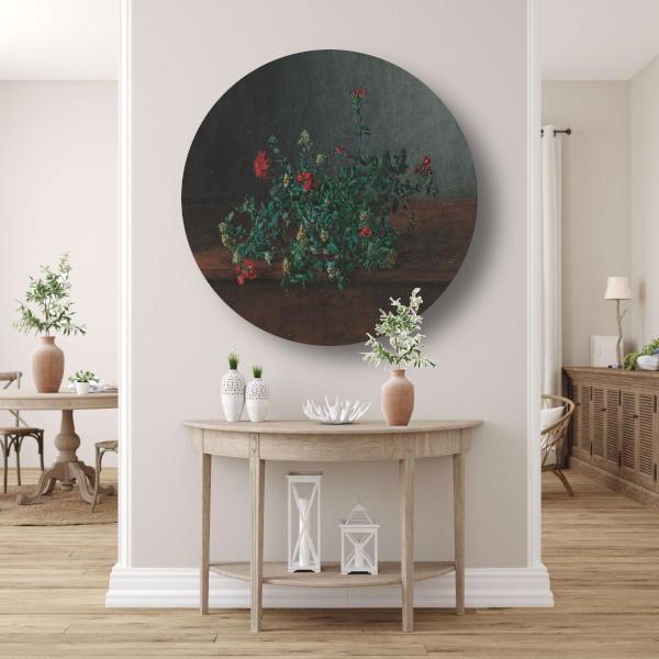 Stilleven met wilde bloemen - Léon Bonvin aluminium muurcirkel