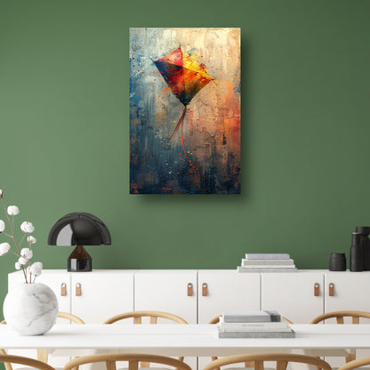 Abstract  van een Vlieger in de Wind poster