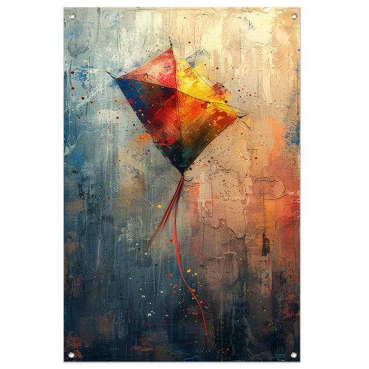Abstract  van een Vlieger in de Wind tuinposter