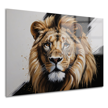 Hyperrealistisch Portret van een Majestueuze Leeuw acrylglas