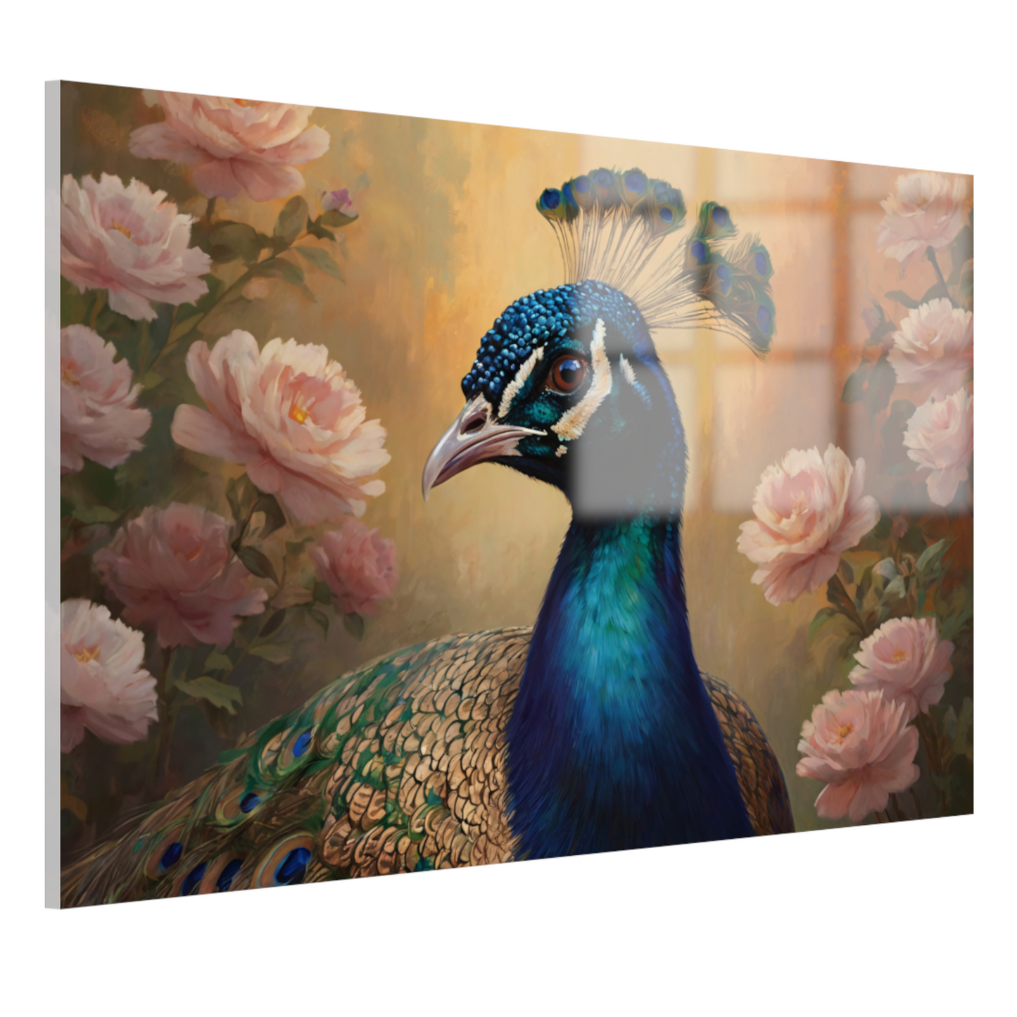 De Koninklijke Pauw te midden van Roze Bloesem acrylglas