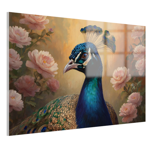 De Koninklijke Pauw te midden van Roze Bloesem acrylglas