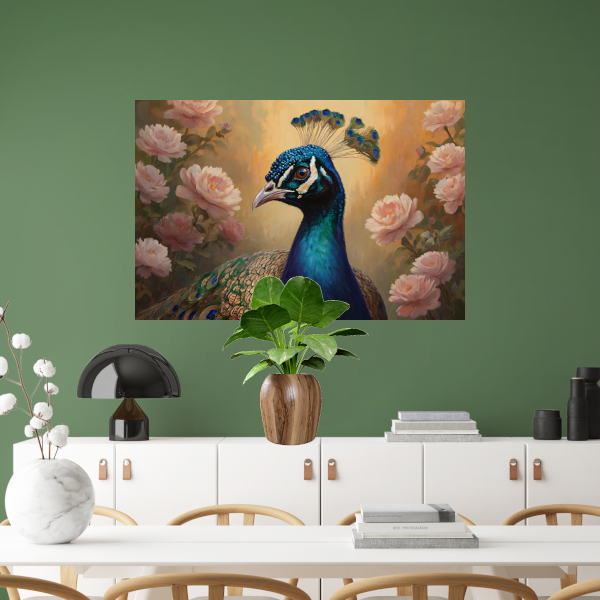 De Koninklijke Pauw te midden van Roze Bloesem acrylglas
