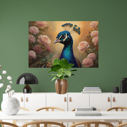 De Koninklijke Pauw te midden van Roze Bloesem acrylglas