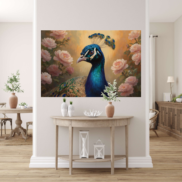 De Koninklijke Pauw te midden van Roze Bloesem acrylglas