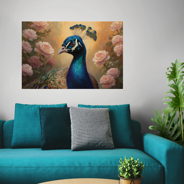 De Koninklijke Pauw te midden van Roze Bloesem acrylglas