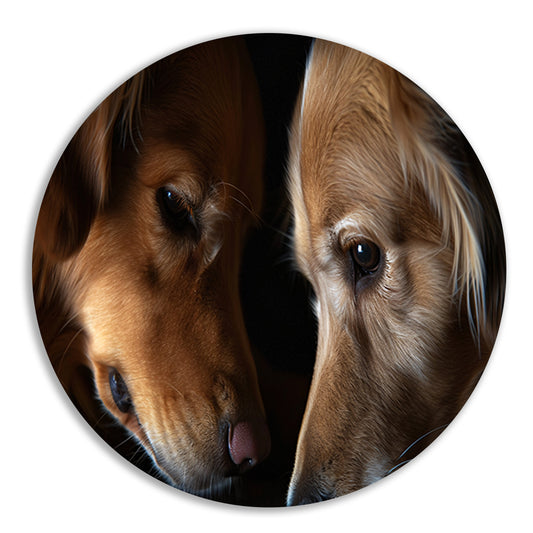 Twee honden in een intieme setting forex muurcirkel