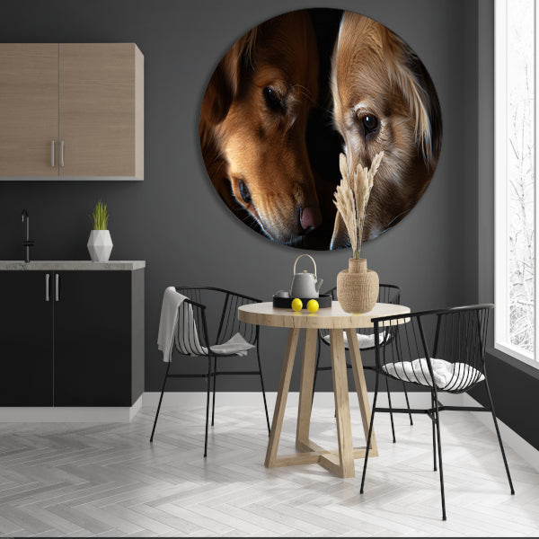 Twee honden in een intieme setting forex muurcirkel