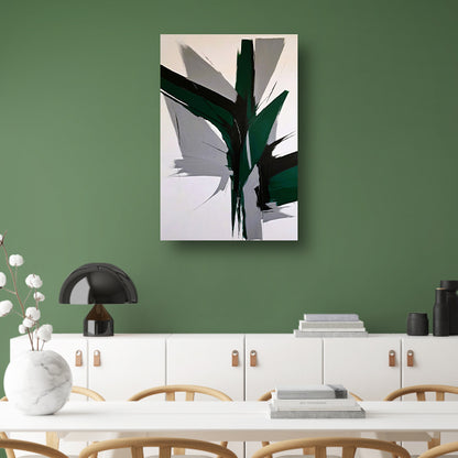 Dynamische Abstractie in Zwart-Wit Tinten canvas