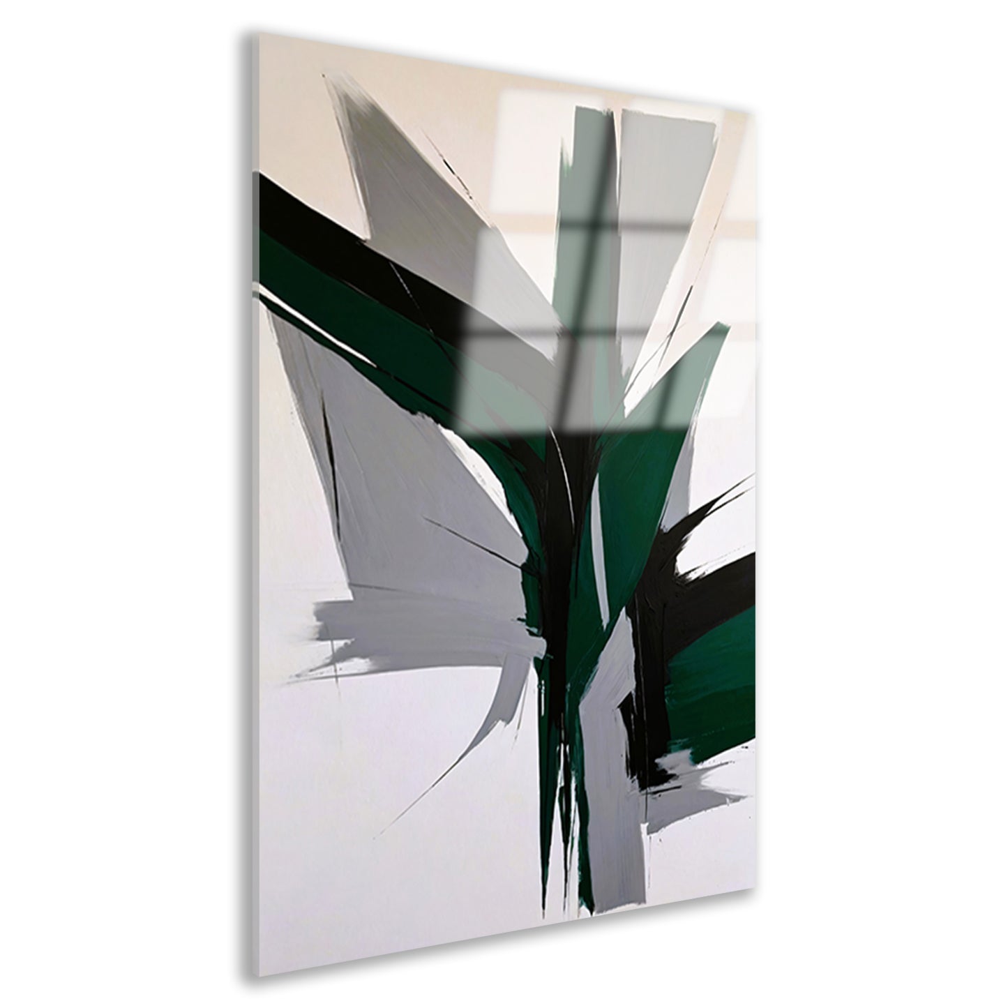 Dynamische Abstractie in Zwart-Wit Tinten Acrylglas